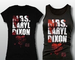 Authentic The Walking Dead Mrs Daryl Heart Zombie Juniors Tank Top 09-399-108