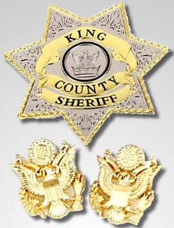 2 x King County SHERIFF PATCH & GRIMES BADGE WALKING DEAD HI QUAL COSTUME zombie 