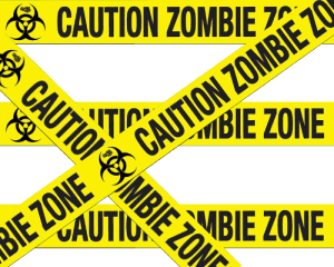 zombie caution tape