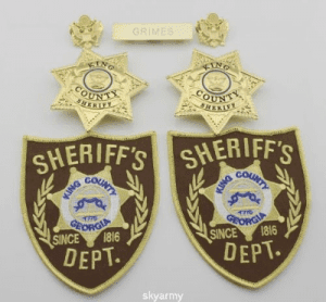 walking dead sheriff badges