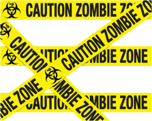 zombie caution tape