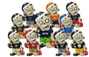 NFL zombie christmas ornaments