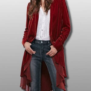velvet cardigan