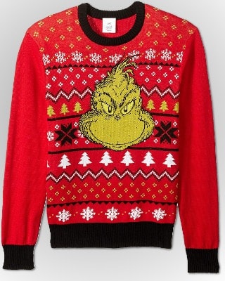 Grinch Red Christmas Sweater