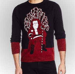 Santa Candy Cane throne Christmas Sweater