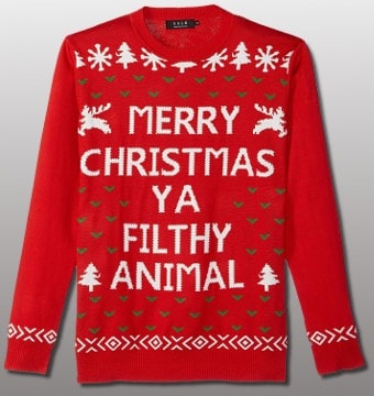 Ya Filthy Animal Christmas Sweater