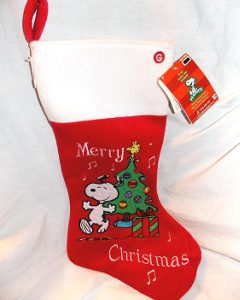 Snoopy christmas stocking