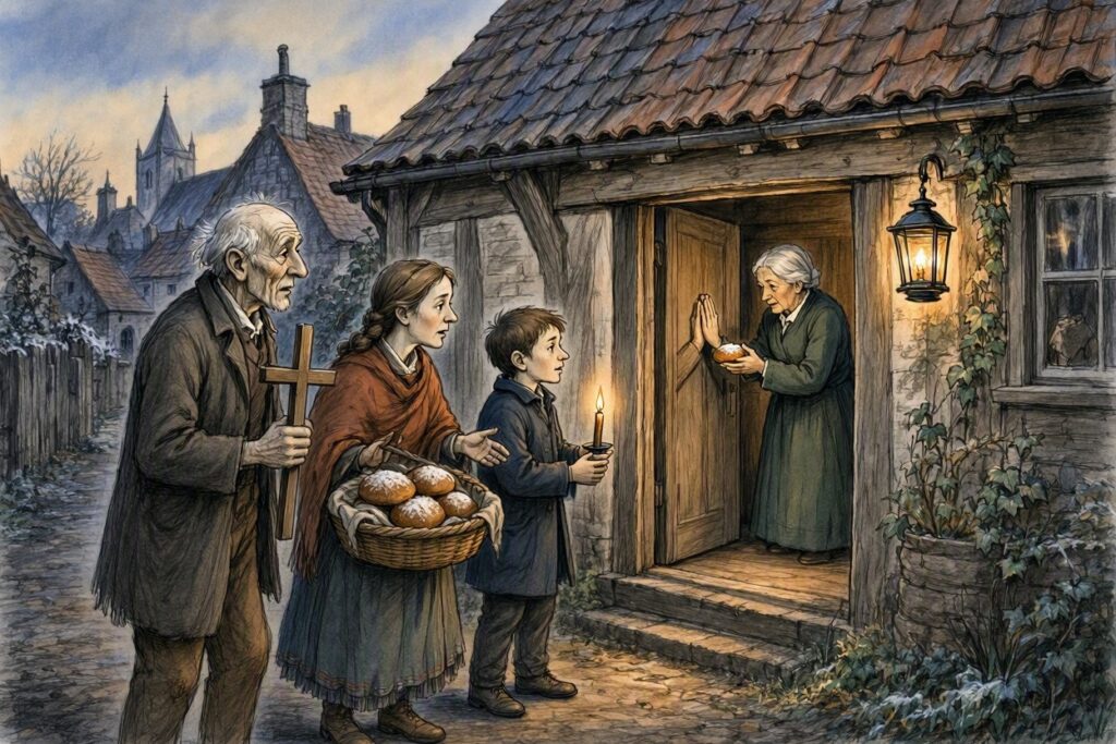 Halloween Souling door to door